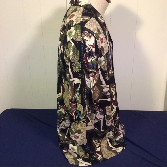 VTG Hawaiian mens shirt with Hawaiian Beauties - Picture 4 of 12